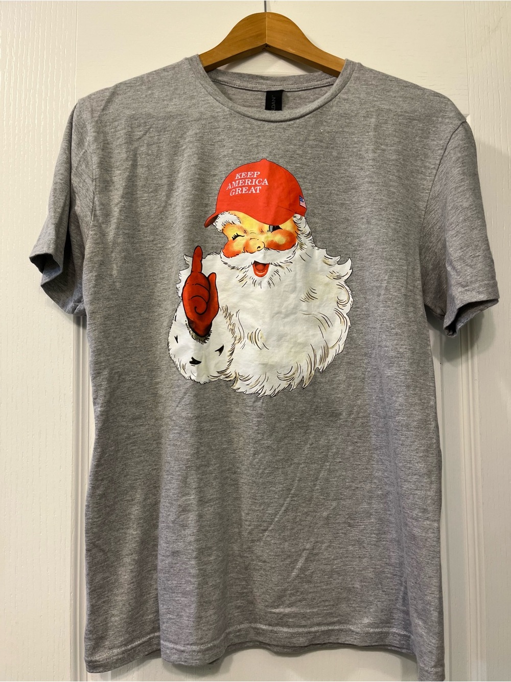 Grey size Medium Christmas shirt.